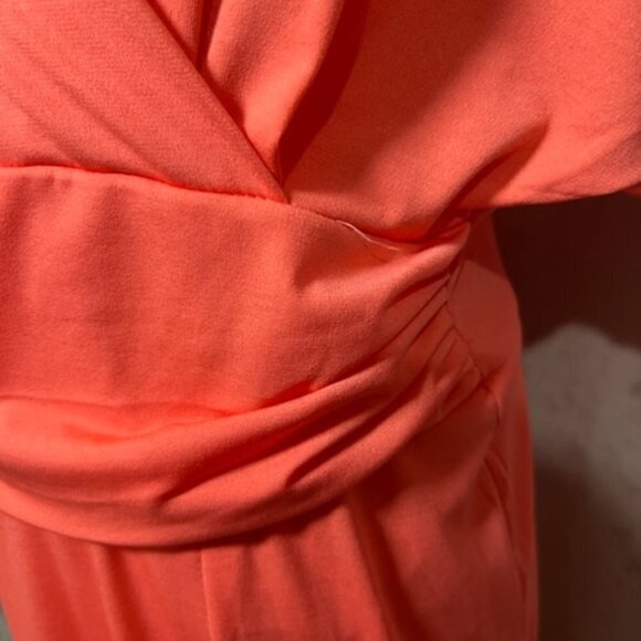 TomsWare New With Tag Womens Pink Midi Loose Short Sleeve Formal Dress Size XL - Picture 4 of 8